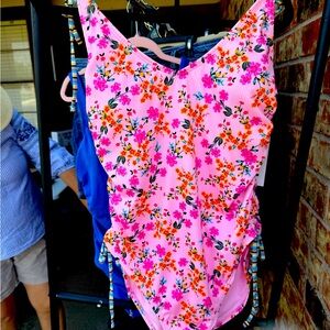 Floral Pink One-Piece Swimsuit